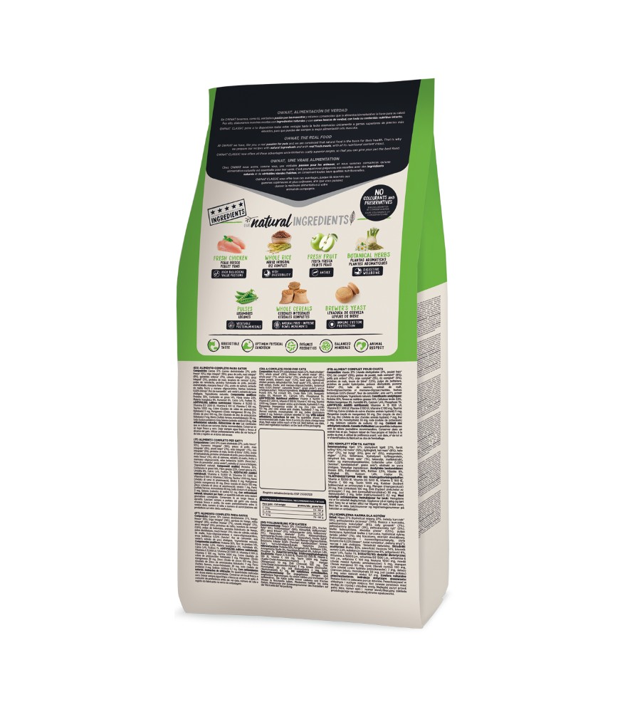 Ownat Classic Hairball | Pienso natural para gatos con bolas de pelo