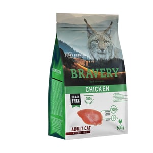 BRAVERY CHICKEN ADULT CAT 600 G