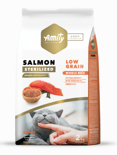 AMITY SUPER PREMIUM STERILIZED CATS SALMON 2KG