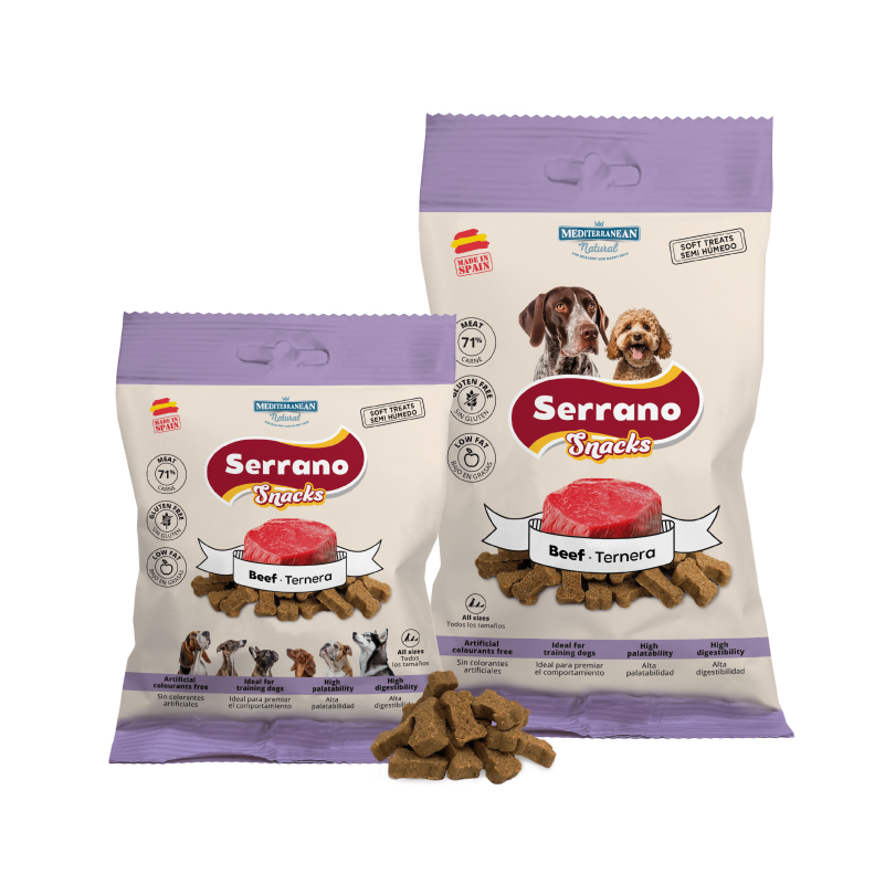 Serrano Snacks | Snack para Perros con Ternera | 85 g
