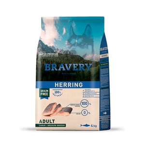 BRAVERY HERRING ADULT LARGE/MEDIUM BREED 4 KGS