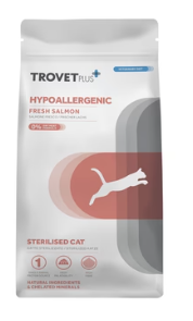 TROVET PLUS STERILISED HYPOALLERGENIC FRESH SALMON 1,2 KG