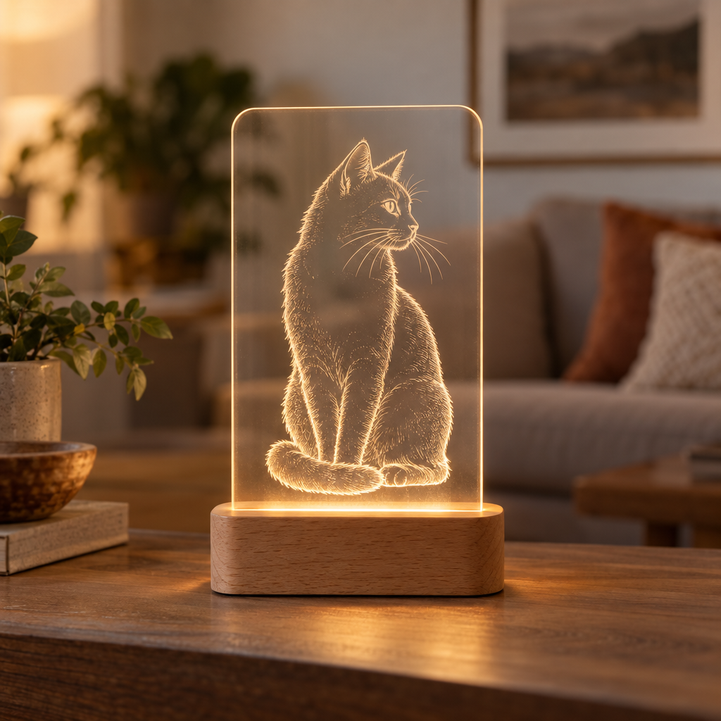 TWINPET® | Lámpara Grabada Personalizada de Mascota