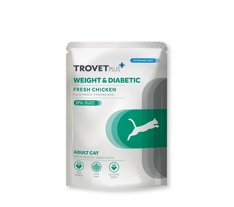 Trovet Adult Cat Weight Pollo – Alimento Húmedo Dietético para Control de Peso 70 g

