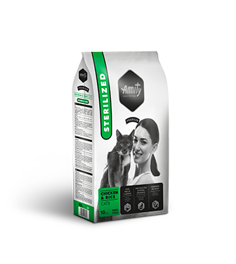 AMITY PREMIUM CHICKEN & RICE CATS STERILIZED 10 KGS