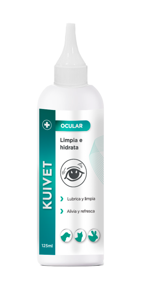 KUIVET Ocular 125 ml – Solución Oftálmica Para La Higiene Y Cuidado De Los Ojos En Mascotas

