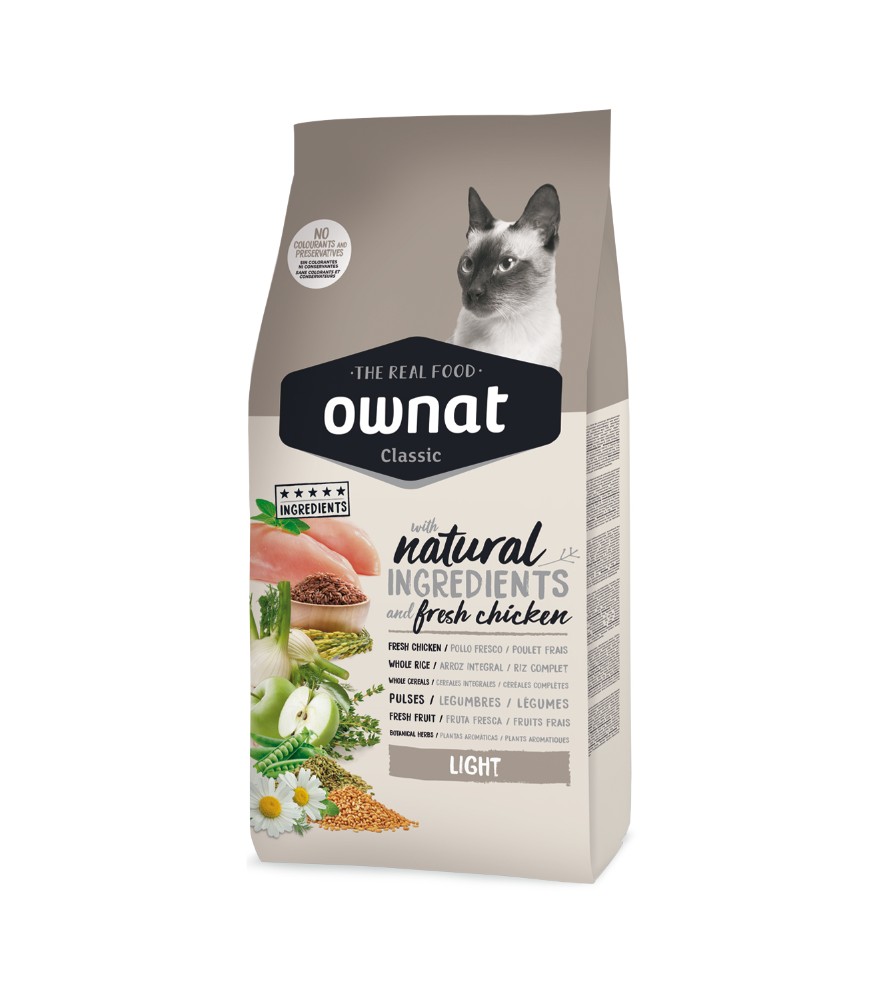 Ownat Classic Light | Pienso natural para gatos adultos con control de peso