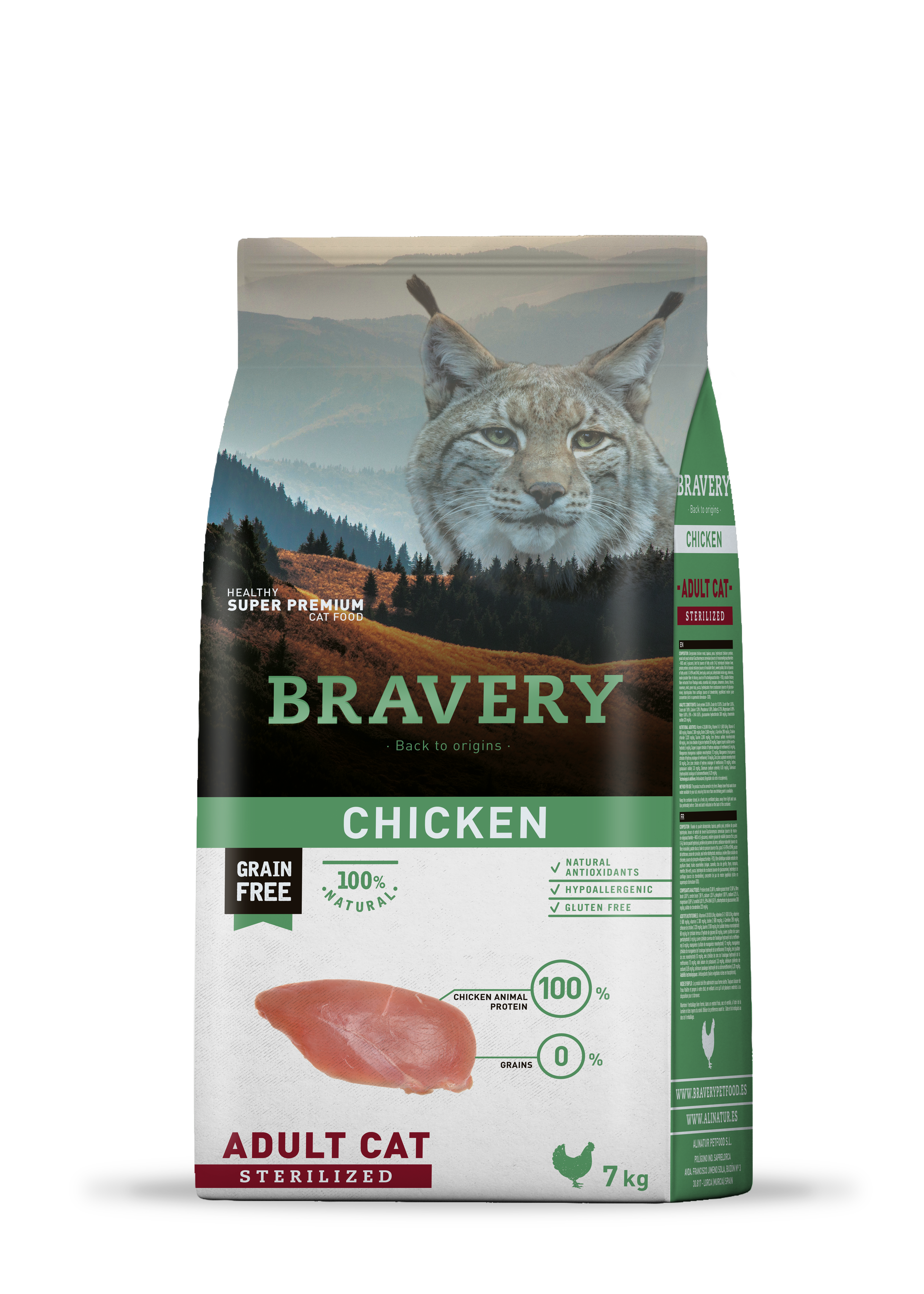 BRAVERY CHICKEN ADULT CAT STERILIZED 7 KGS