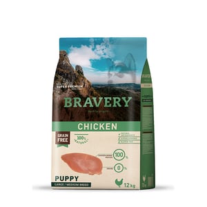 BRAVERY CHICKEN PUPPY LARGE / MEDIUM BREEDS  12KG