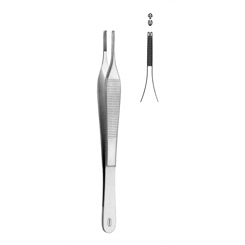 PINZA DISECCION ADSOM CON DIENTES 12 CM