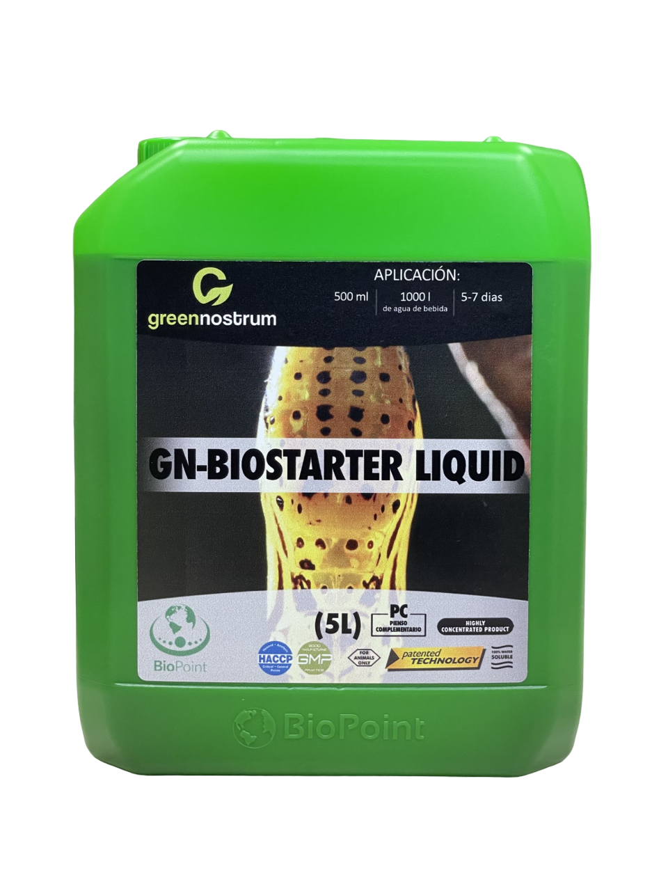 GN-BIOSTARTER LIQUID estimula la absorción de nutrientes del pienso  5 L