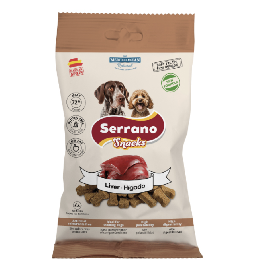 
Serrano Snacks | Snack para Perros con Hígado | 100 g