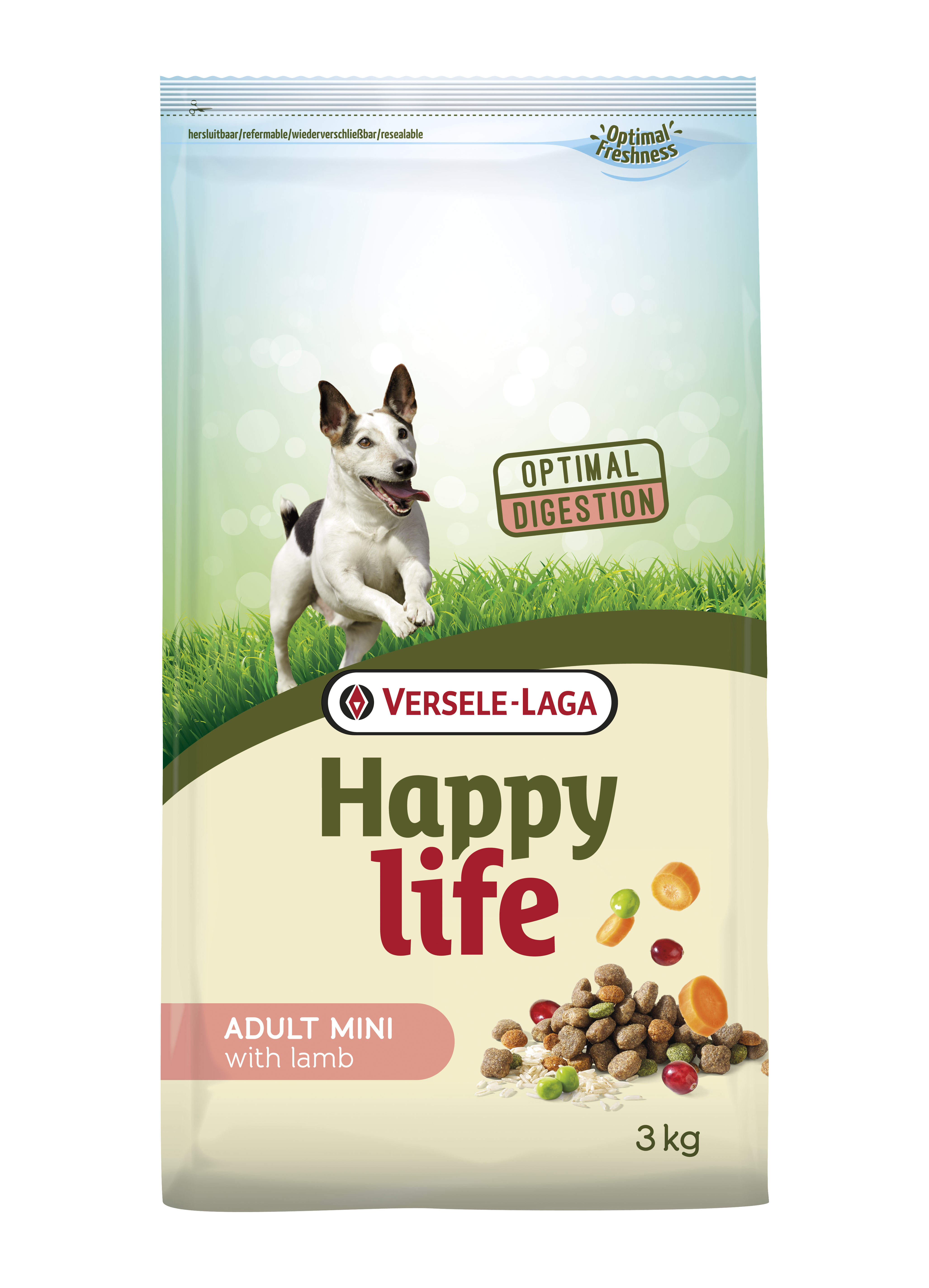 HAPPY LIFE ADULT MINI CORDERO 3 KG