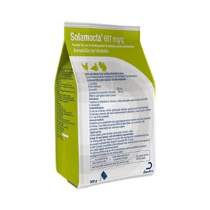 SOLAMOCTA 697 mg/g POLVO PARA ADMINISTRACION EN AGUA DE BEBIDA PARA POLLOS PATOS Y PAVOS 500 gr