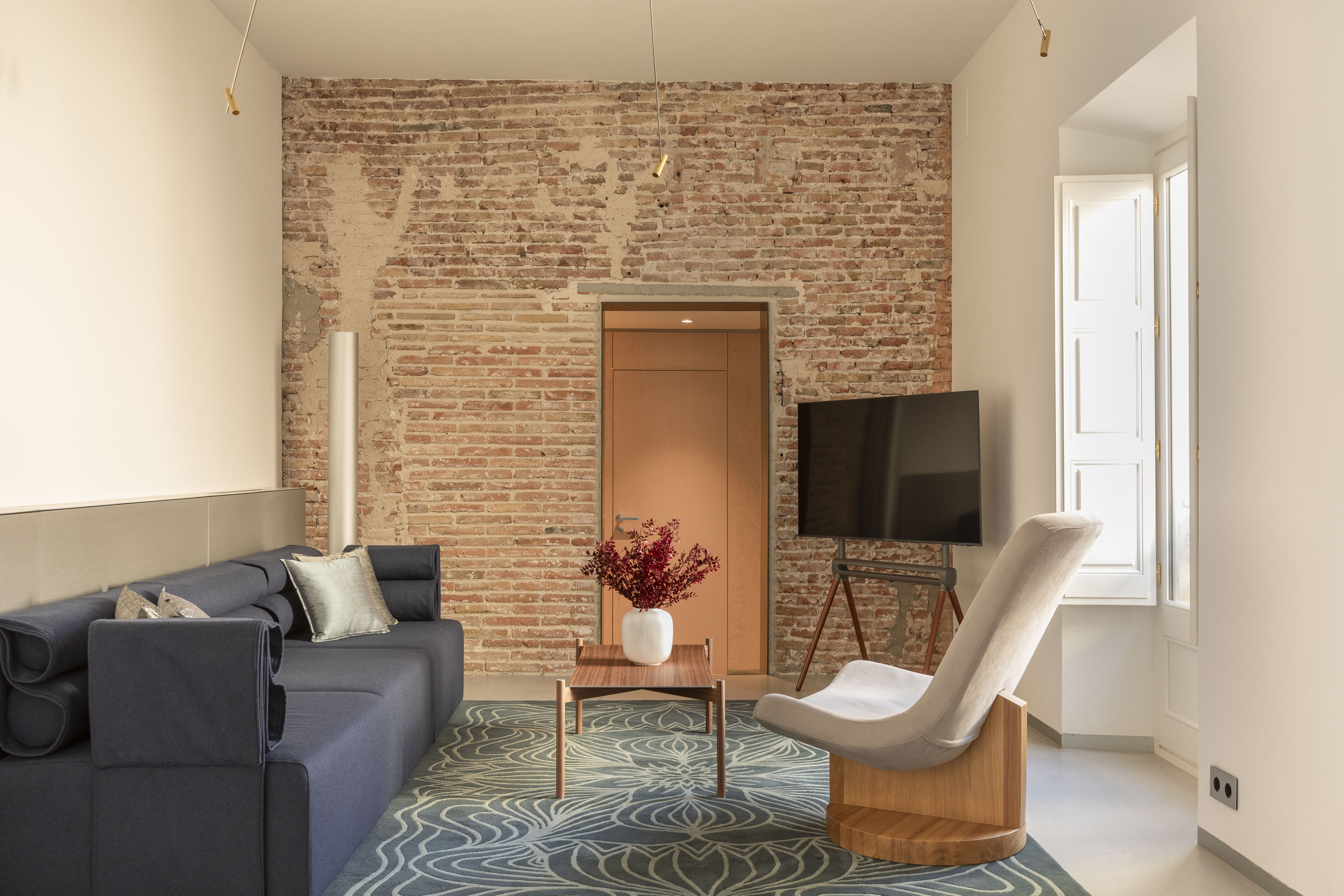 Sala de estar en la Residencia 2 de Mercer Residences Palau Moxó