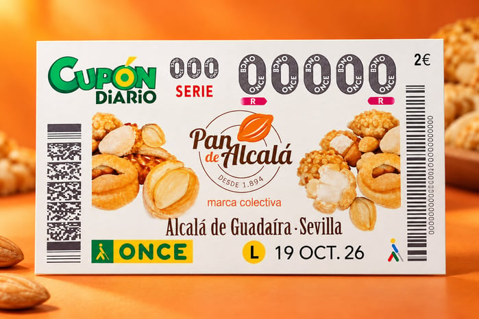 El pan de Alcalá de Guadaíra viajará por toda España en el cupón de la ONCE