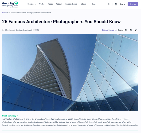"25 Famous Architecture Photographers you should know"