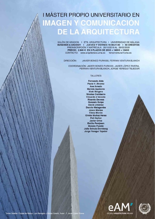 I Master en imagen y comunicación de la Arquitectura en la UMA