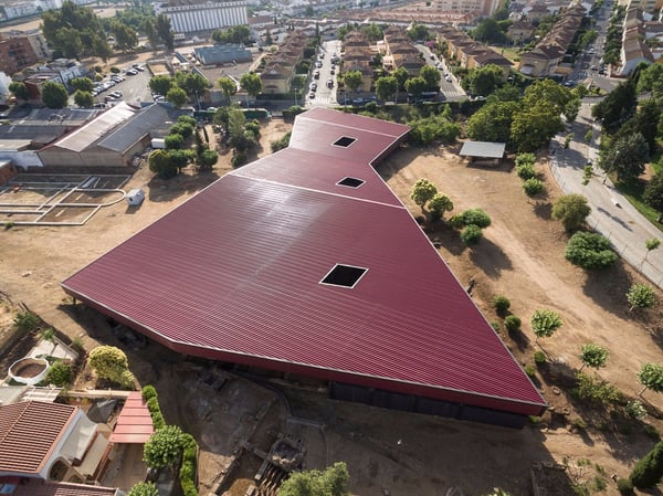 Cubrición de una casa romana en Mérida