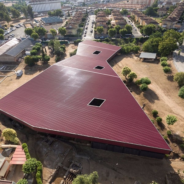 Cubrición de una casa romana en Mérida