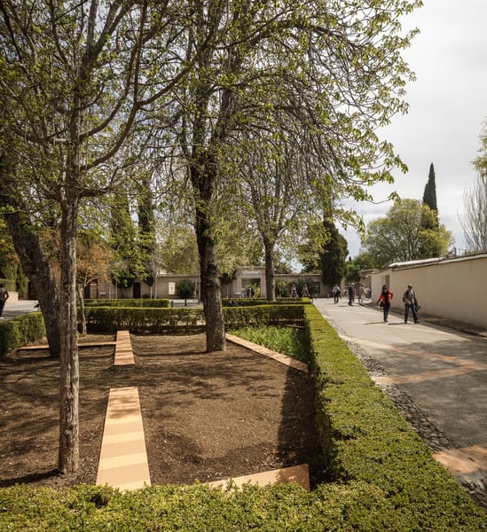 Traza de la casa nazarí bajo el jardín de la calle Real (Alhambra, Granada)