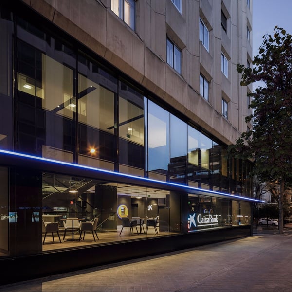 La Caixa branch office in Madrid
