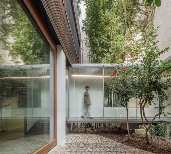 Office inside a block