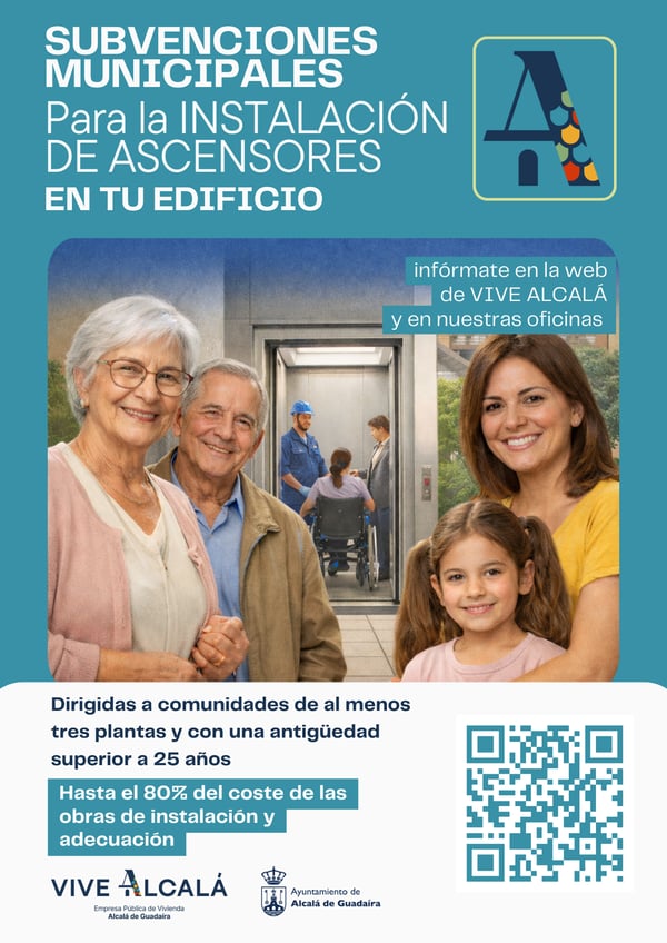 VIVE ALCALÁ abre el plazo para solicitar las subvenciones para la instalación de ascensores en edificios residenciales