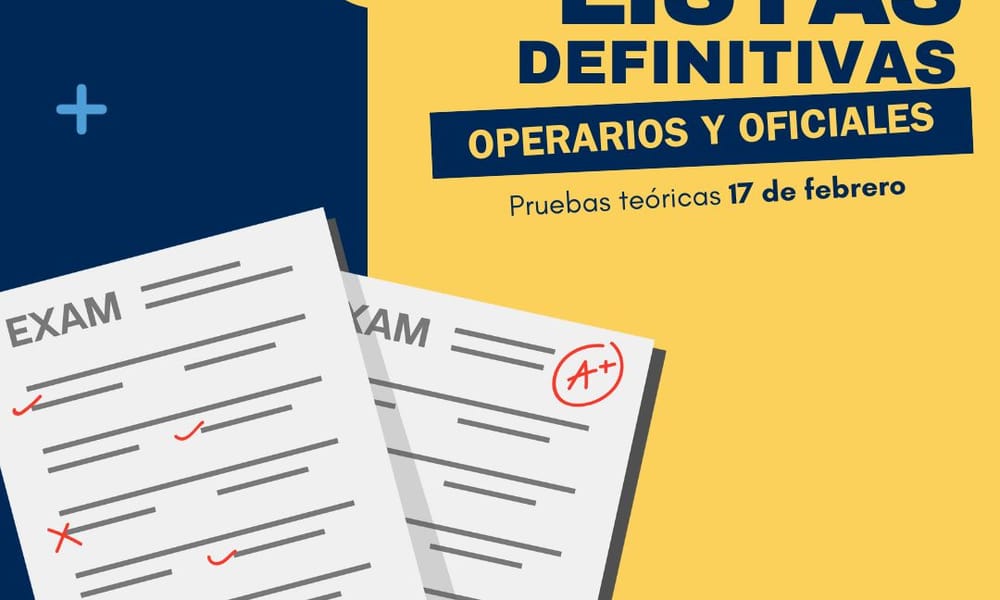 PUBLICADAS LAS LISTAS DEFINITIVAS DE LOS PROCESOS Y LA FECHA OFICIAL DEL EXAMEN