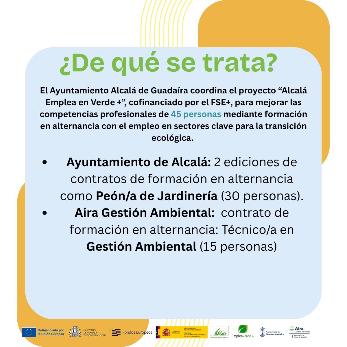 Aira impulsa la mejora de competencias con formación y empleo verde