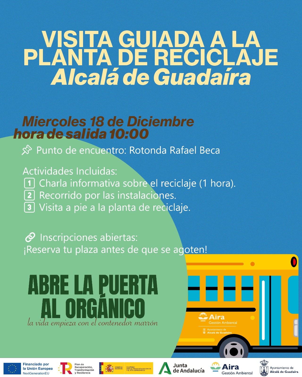 Aira Gestión Ambiental da a conocer cómo se gestionan los residuos de Alcalá de Guadaíra con una visita guiada a Cónica- Montemarta 