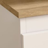 Casco blanco - Tapa roble