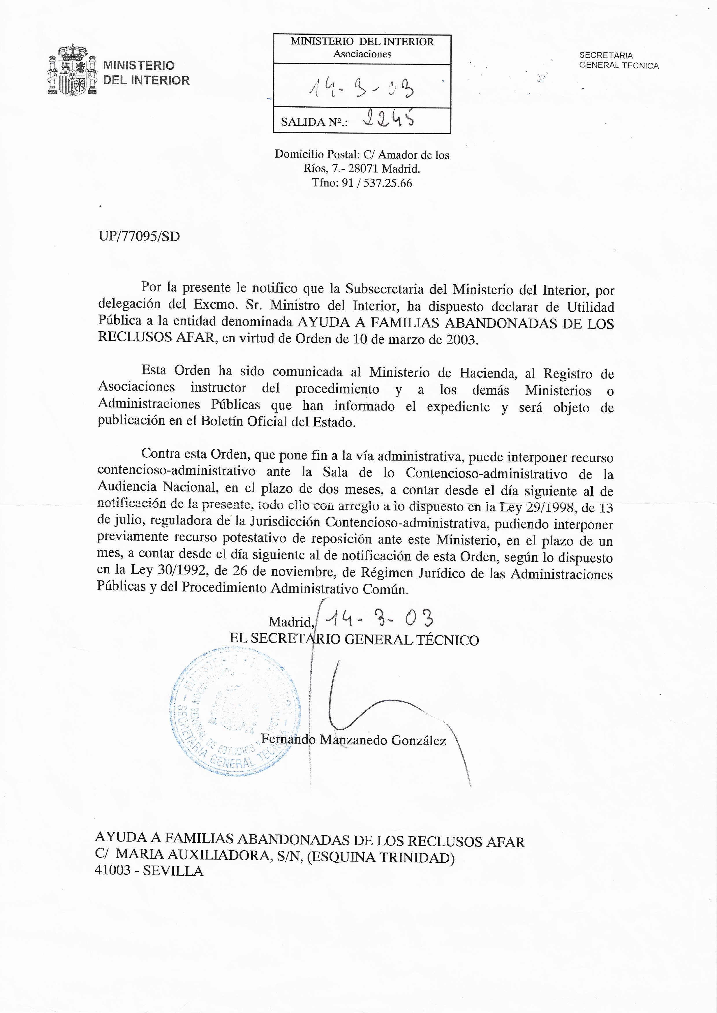 Declaración Utilidad Pública