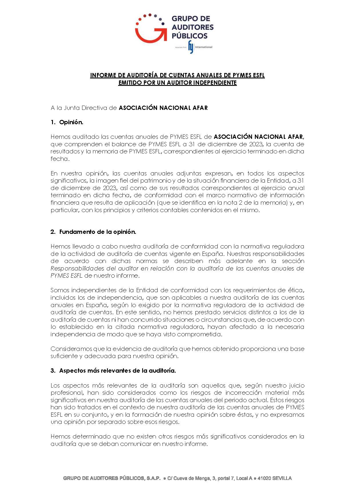 Informe Auditor 2023