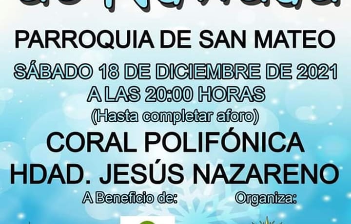 Concierto de Navidad Parroquia San Mateo a beneficio de AFAR