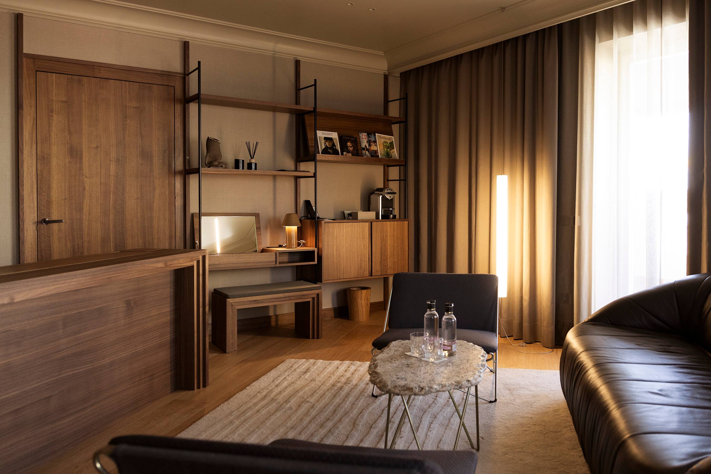 Sala de estar en la Mercer Suite del Hotel Mercer Madrid 5*GL