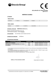 Leistungserklärung Abtrennungen mit Falttüren