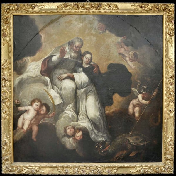 Virgen de la O con la Santísima Trinidad