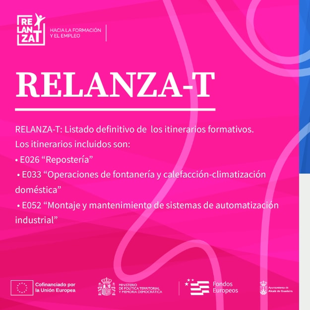 Publicado el tercer listado definitivo de personas seleccionadas en los itinerarios de RELANZA-T: E026, E033 y E052. 