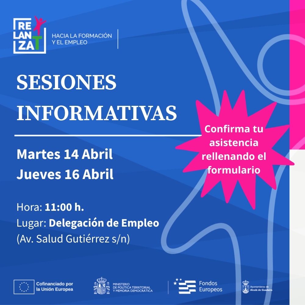 Próximas sesiones informativas de RELANZA-T: 14 y 16 de abril a las 11:00