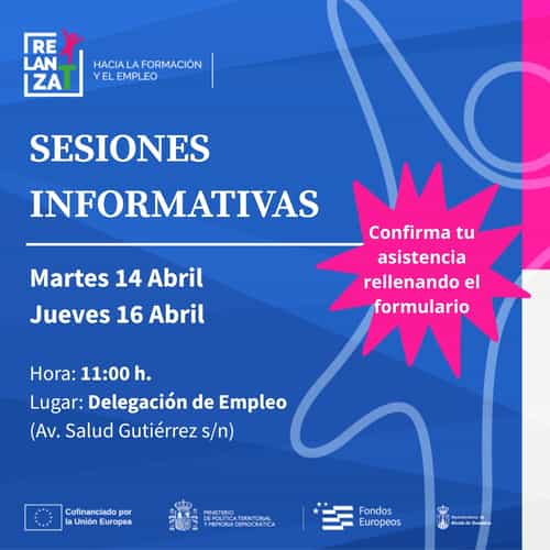 Próximas sesiones informativas de RELANZA-T: 14 y 16 de abril a las 11:00
