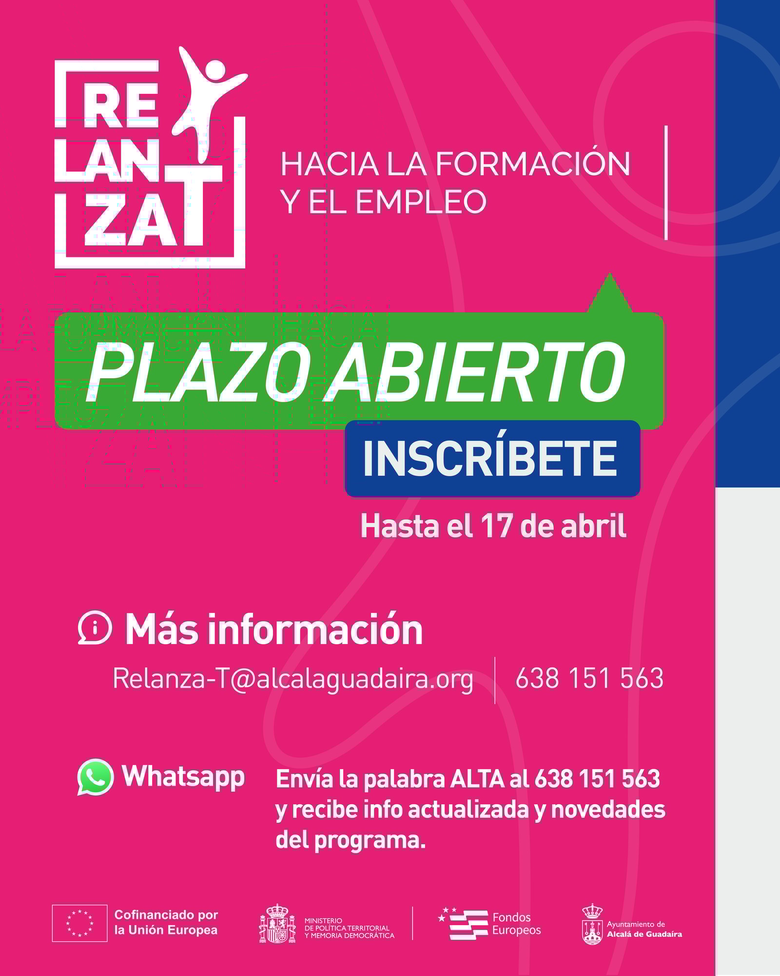 Últimos días para inscribirse en RELANZA-T: plazo abierto hasta viernes 17 de abril