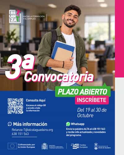 Abierto del 19 al 30 de octubre el plazo de solicitudes de la tercera convocatoria de RELANZA-T
