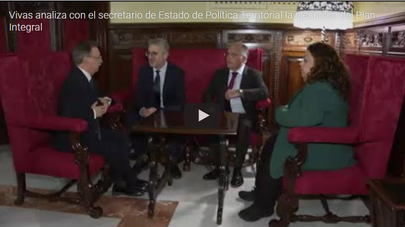 Vivas analiza con el secretario de Estado de Política Territorial la ejecución del Plan Integral de Desarrollo